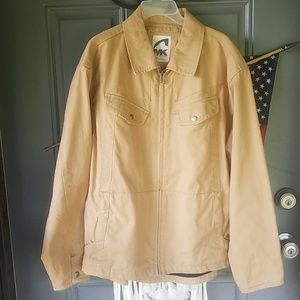 Men's Mountain Khaki Coat Jacket Tan Medium Canvas